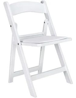 Kids Resin Padded White Folding Chairs (RENT)