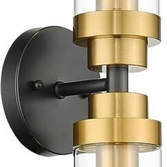 Modern 22" Black & Gold Bathroom Vanity Light