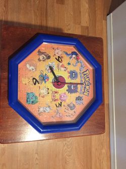 HIGHLY Collectible 1998 Pokémon Puzzle Wall Clock