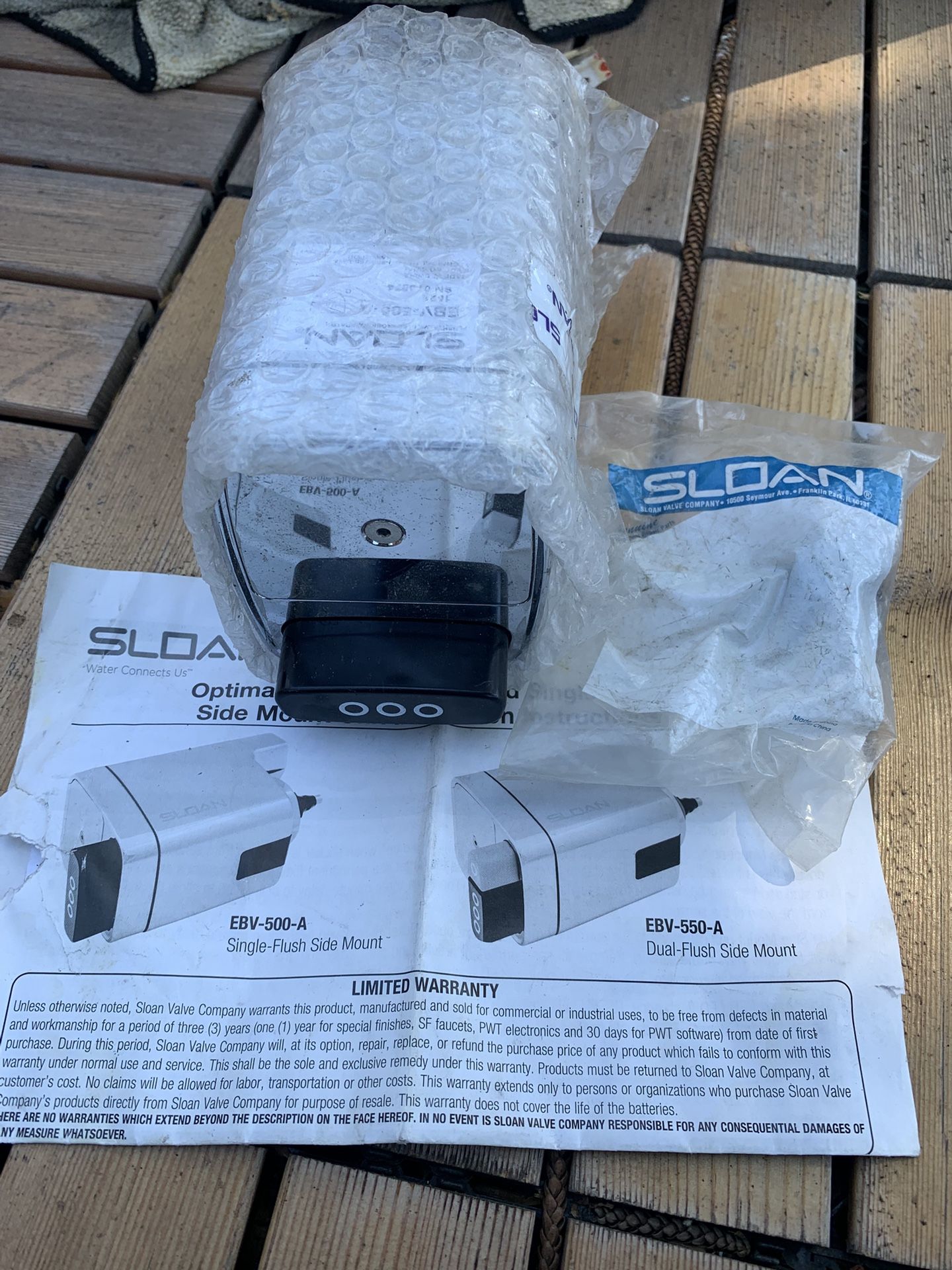 Sloan EVB 500 Side Mount Flush Unit