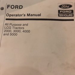 Manual for ford tractors