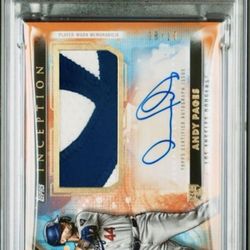 PSA 10 - 2024 Topps Inception Andy Pages patch auto, Los Angeles Dodgers game worn