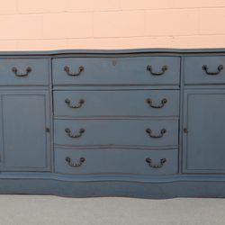 Vintage Modern Regency Wood Console Media Entryway Sofa Sideboard Table 
