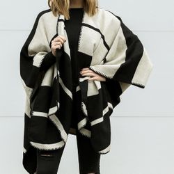 Brand New Cream & Black Stripe Kimono
