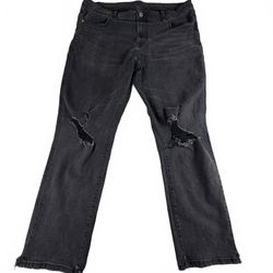 No Boundaries Black Distressed Jeans Vented Knee Holes 38x30