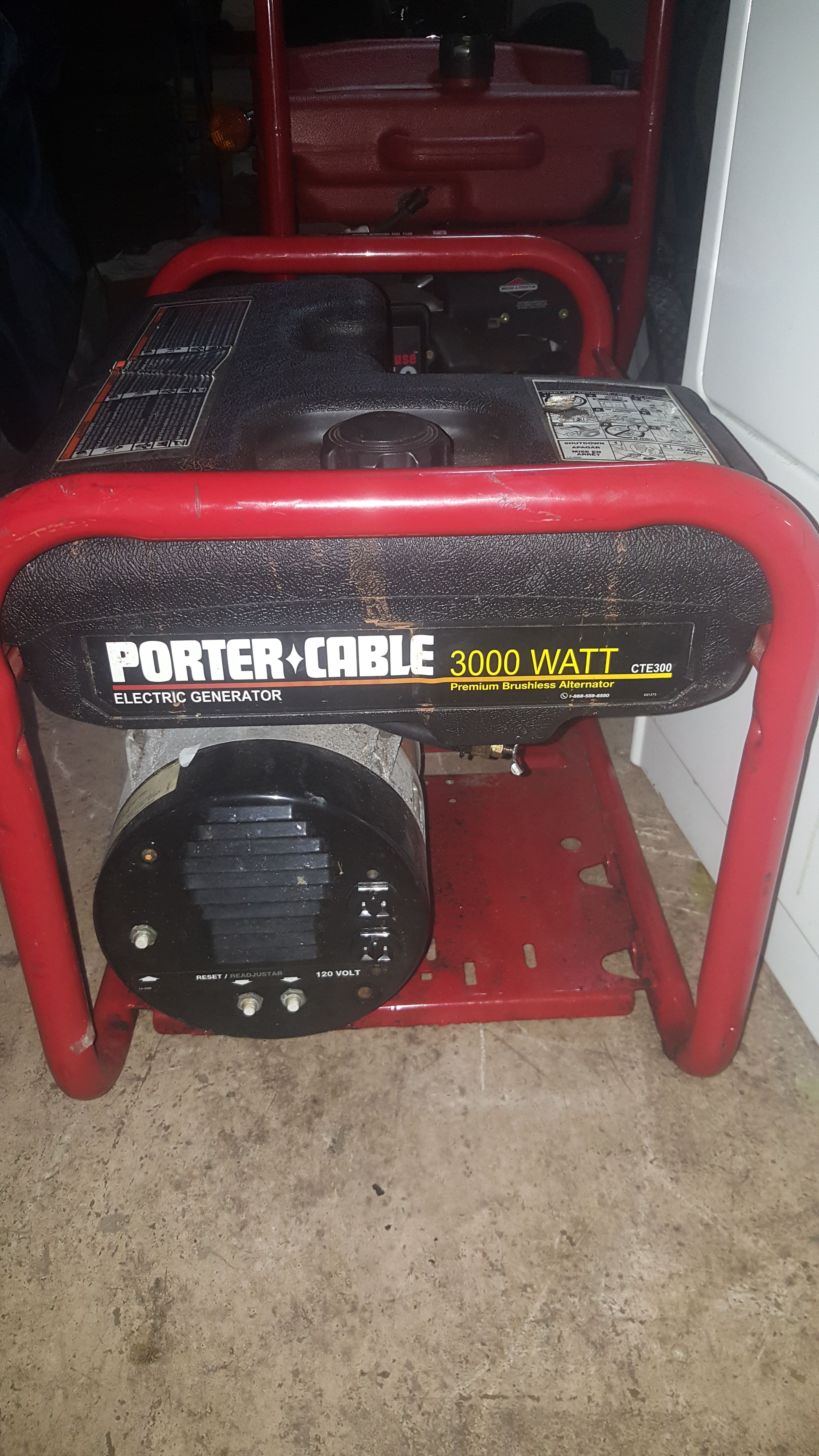 Porter Cable CTE 3000 watt generator