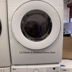 LG Washer & Electric Samsung Dryer (Semi New )