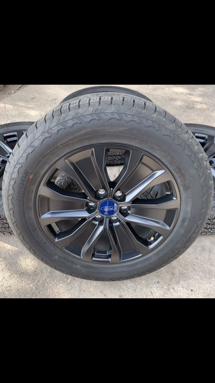 New 20” Ford black factory rims and All Terrain tires 100% tread! 6 Lug original Wheels Rines y llantas 2017 F 150 Expedition 2016 F-150 rine 2019 ll