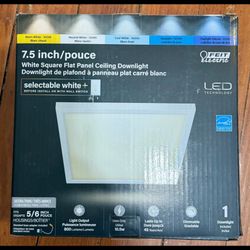 3-Pack Feit Integrated LED Flush Mount 7.5 in. White Square 5CCT Ceiling Light