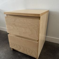 Night Stand End Table Two Drawer