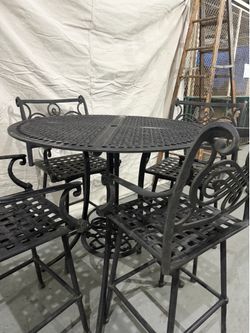 Authentic Woodard/Cast ClassicMonte Cristo 5 piece cast aluminum outdoor set