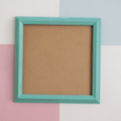Colorful wood frame 10.5"x10.5"