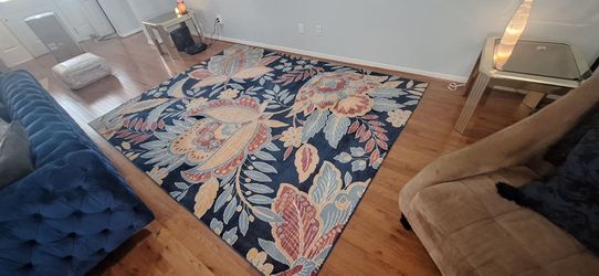 Beautiful tropical area rug appx 10 x 8