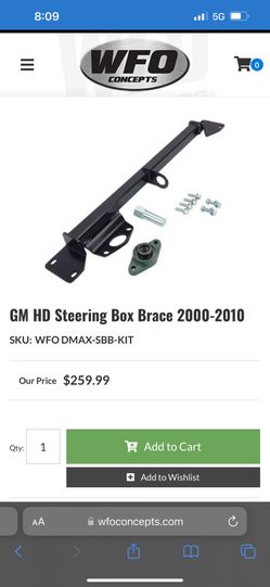 Steering Brace Gm 2500 HD