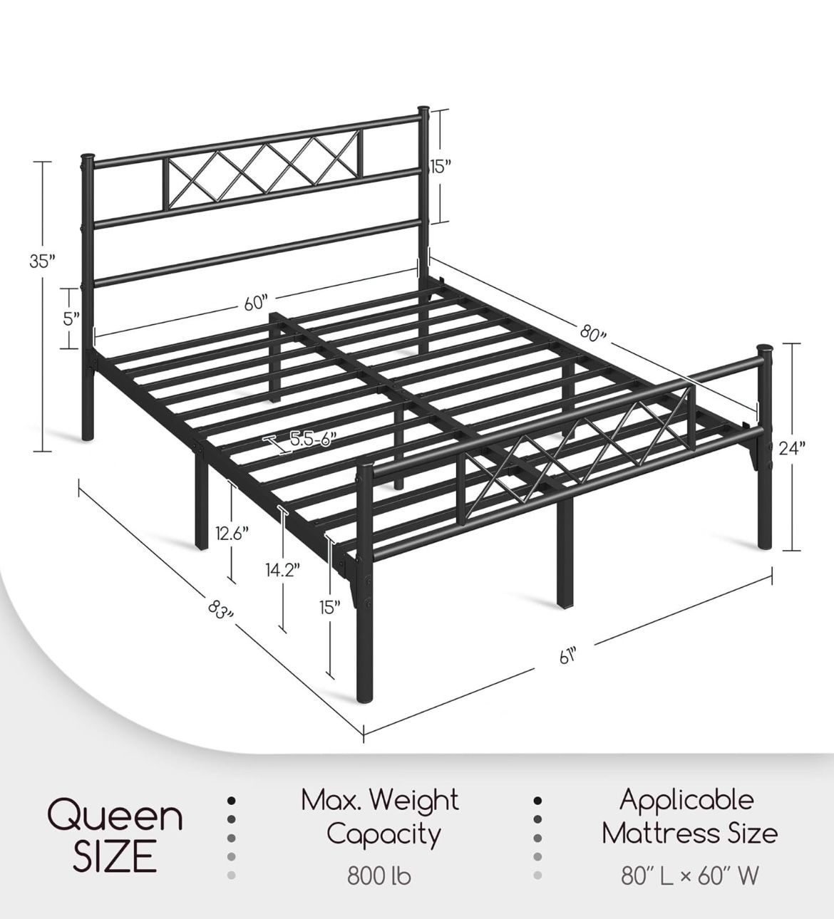 Bed Frame + Mattress