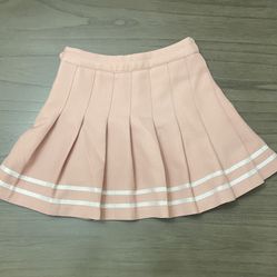 Pink Pleated Skirt