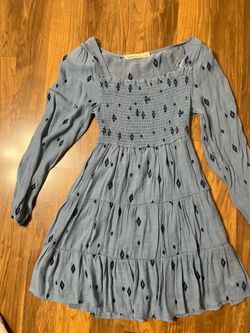 Liberty Love Smocked Bodice Long Sleeve Dress size medium