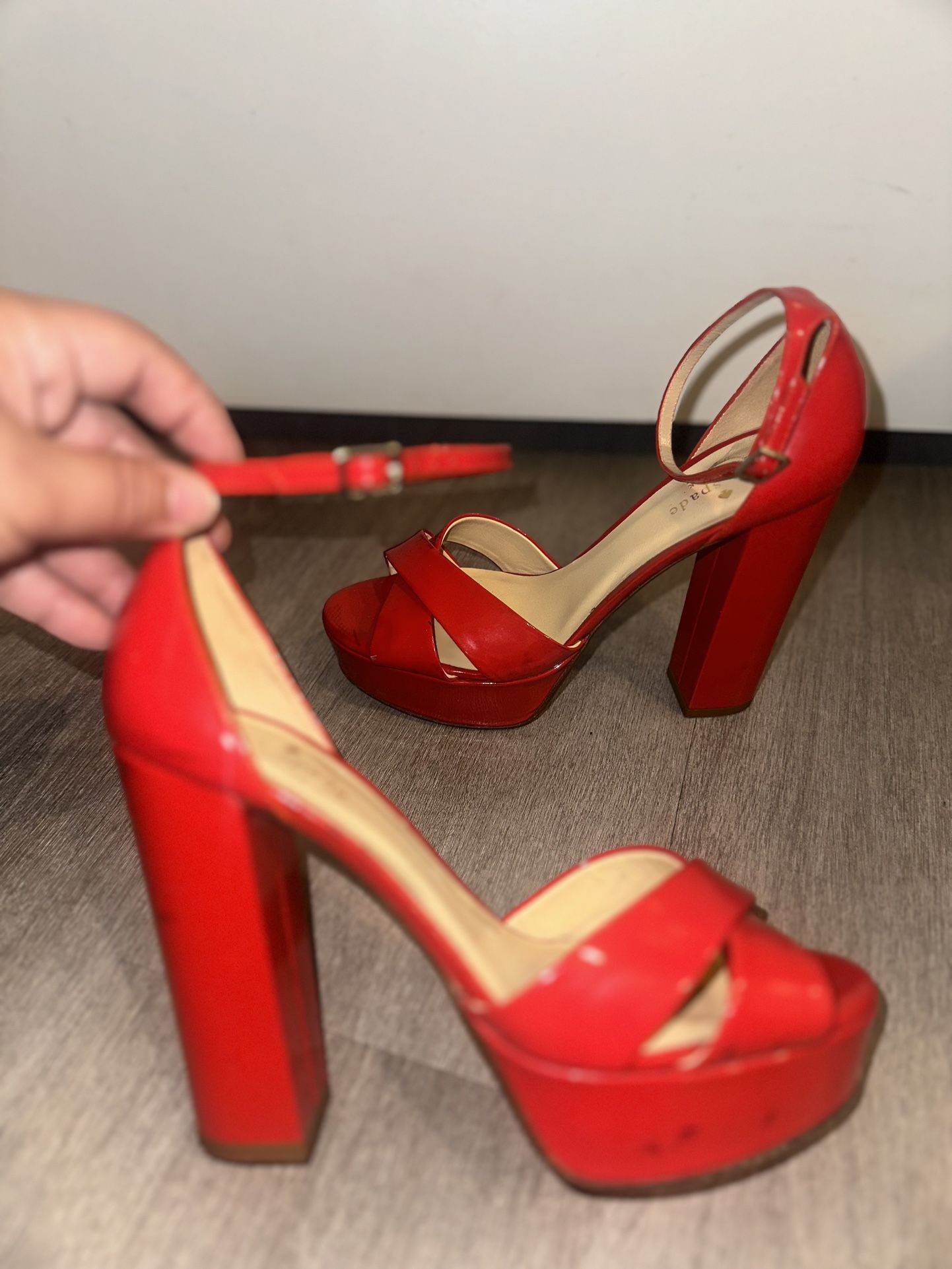 Kate Spade Chic Red Platform Heels