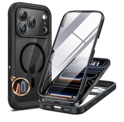 Miracase for iPhone 18 Pro Max Case 6.9", Full Body Phone Protection, Black Built-in Screen & Camera Protector | Magnetic with MagSafe | Military Drop