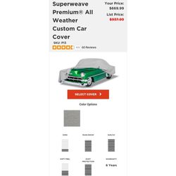 Superweave Premium Outdoor Car Cover