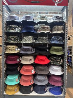 12 Bucket Hats With Embroidery Logo