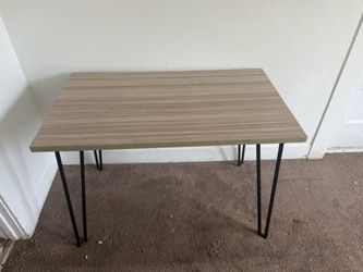 Wood Top Desk with Hairpin Legs