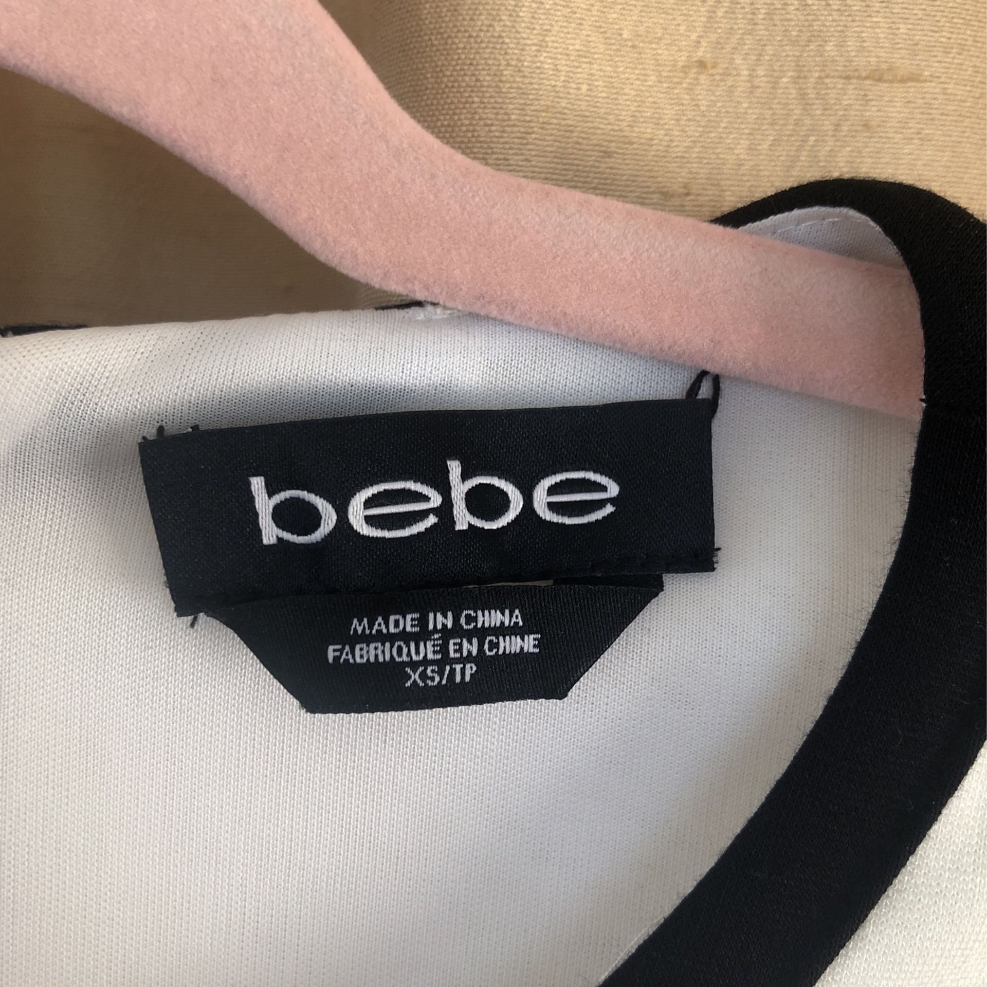 Bebe Dress Black And White