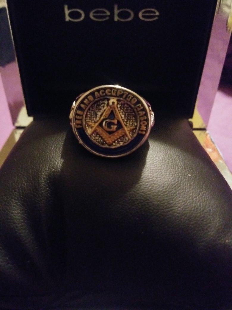 Stainless steel masonic ring size 10