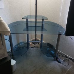 GLASS COMPUTER TABLE