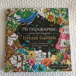 Book Mythographic Dream Garden Floral Fantasies Includes 23 Colored Pencils 