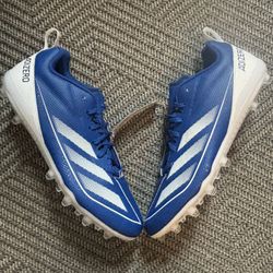 adidas Adizero ELECTRIC.2 Mens Size 11 Football Cleats Royal Blue White NEW
