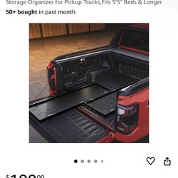 Heavy Duty Slide-Out Truck Bed Cargo Tray,Pull-Out Storage Organizer for Pickup Trucks,Fits 5'5" Beds & Longer