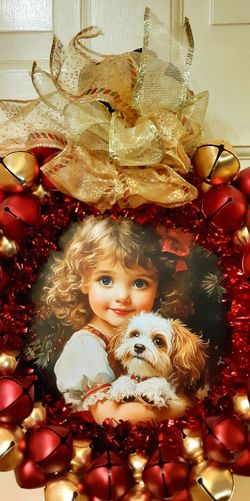 13" Handmade Jingle Bell Wreath 