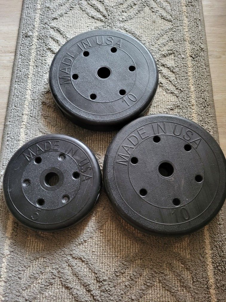 25 lbs Vinyl Covered Bar Weights, Work Out, Exercise, Weight Lifting