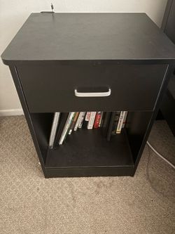 Black Bedside Table