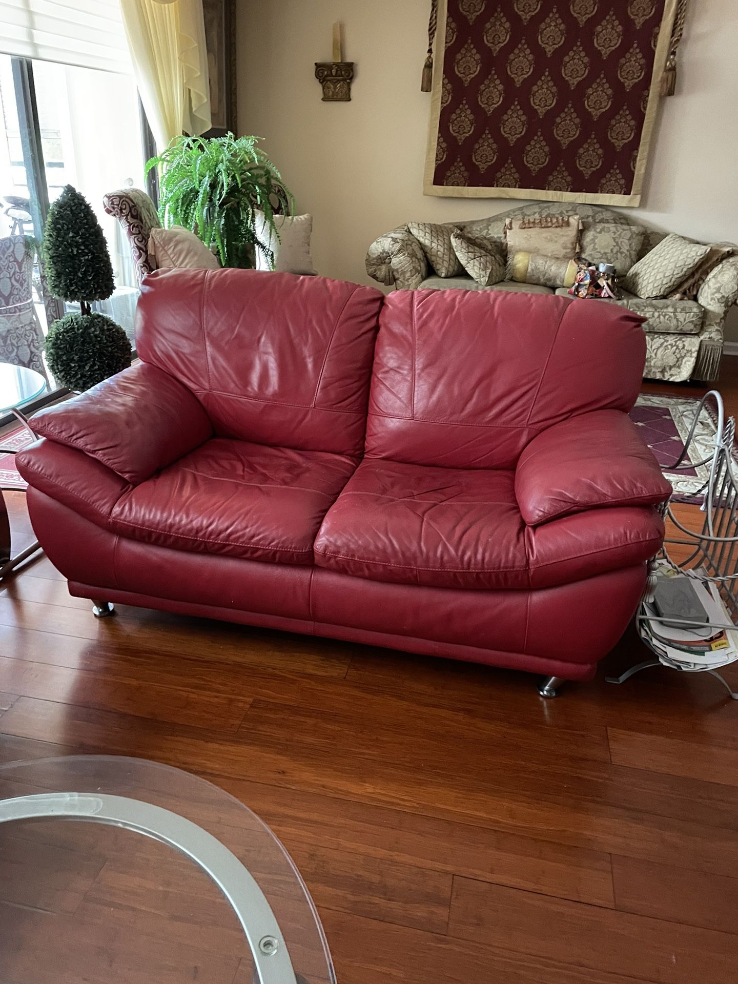 Genuine Leather Loveseat