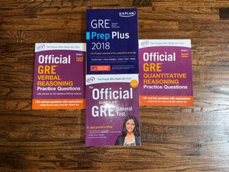 BUNDLE ETS Official GRE Super Power Pack Test Prep 3-Book Set & Kaplan Prep Plus