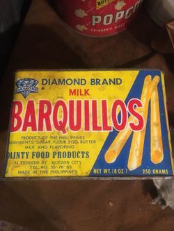 Vintage Diamond Brand Milk Barquillos tin