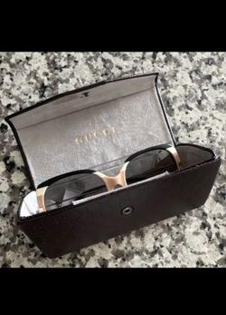 Gucci Women's Oversized Square Sunglasses Striped Multicolor Frame Gray Tinted