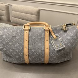 Louis Vuitton Monogram Denim Keepall Bandouliere