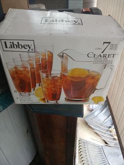 Libbey 6 glasses and pitcher