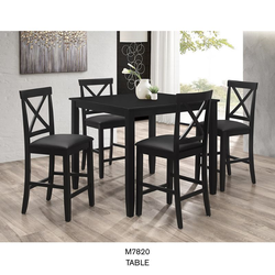 42"x42" BLACK Counter Table w/ MDF Top