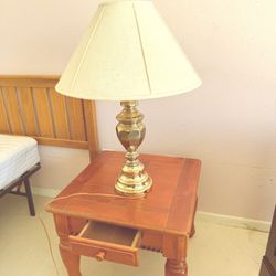Night Stand And Lamp