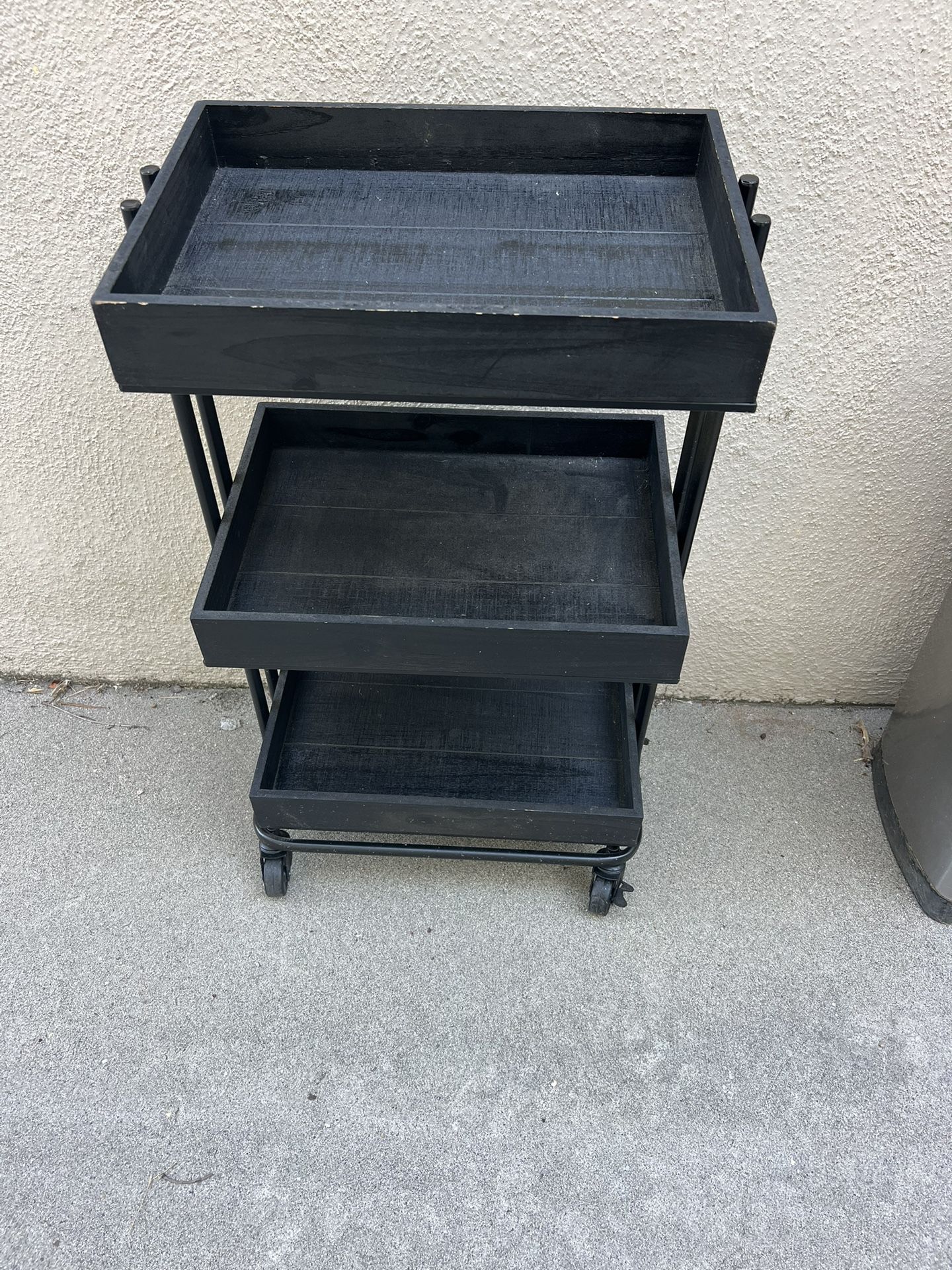 3 Tier Rolling Cart 12x16” 28”h