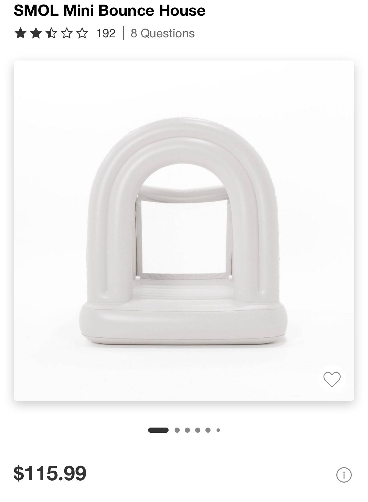 Self Inflatable Mini Bounce House