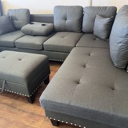 Gray Sectional 