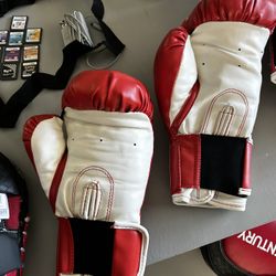 UFC Boxing Training Gloves And Hit Pads All For $60 Used 3 Times Like New LARGE