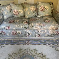 Blue Floral Sofa - Valley Cottage NY
