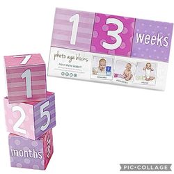NEW!!! Tiny Ideas Baby Photo Age Blocks 