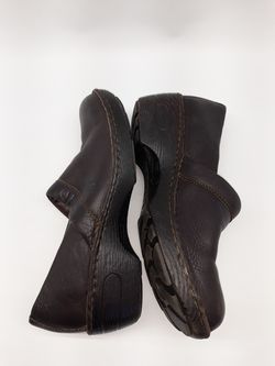 Born Dark Brown Leather clogs